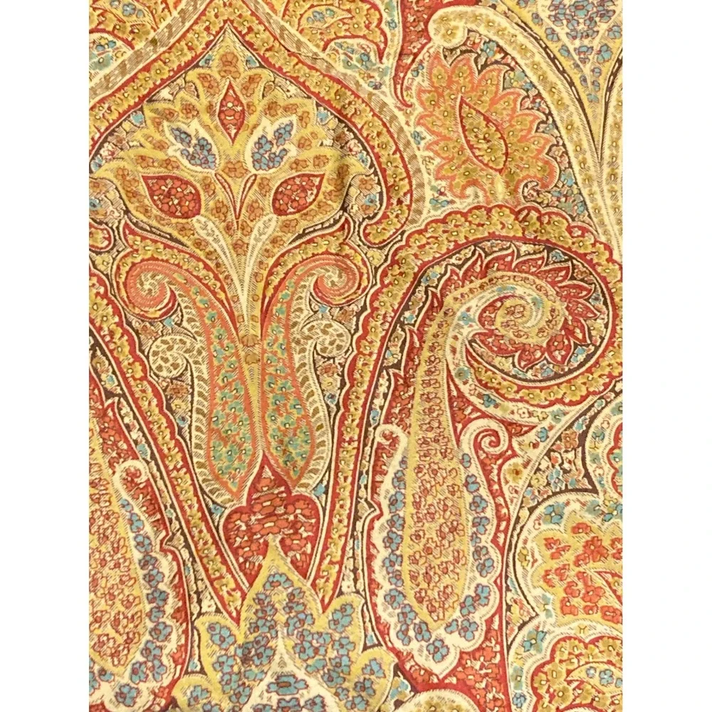 X2 Waverly Home Classics Cotton Paisley Window Valance Paddock Shawl 49x22